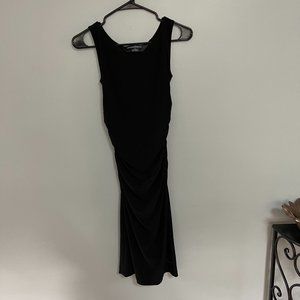 Norma Kamali Black Sleeveless Draped Midi Dress